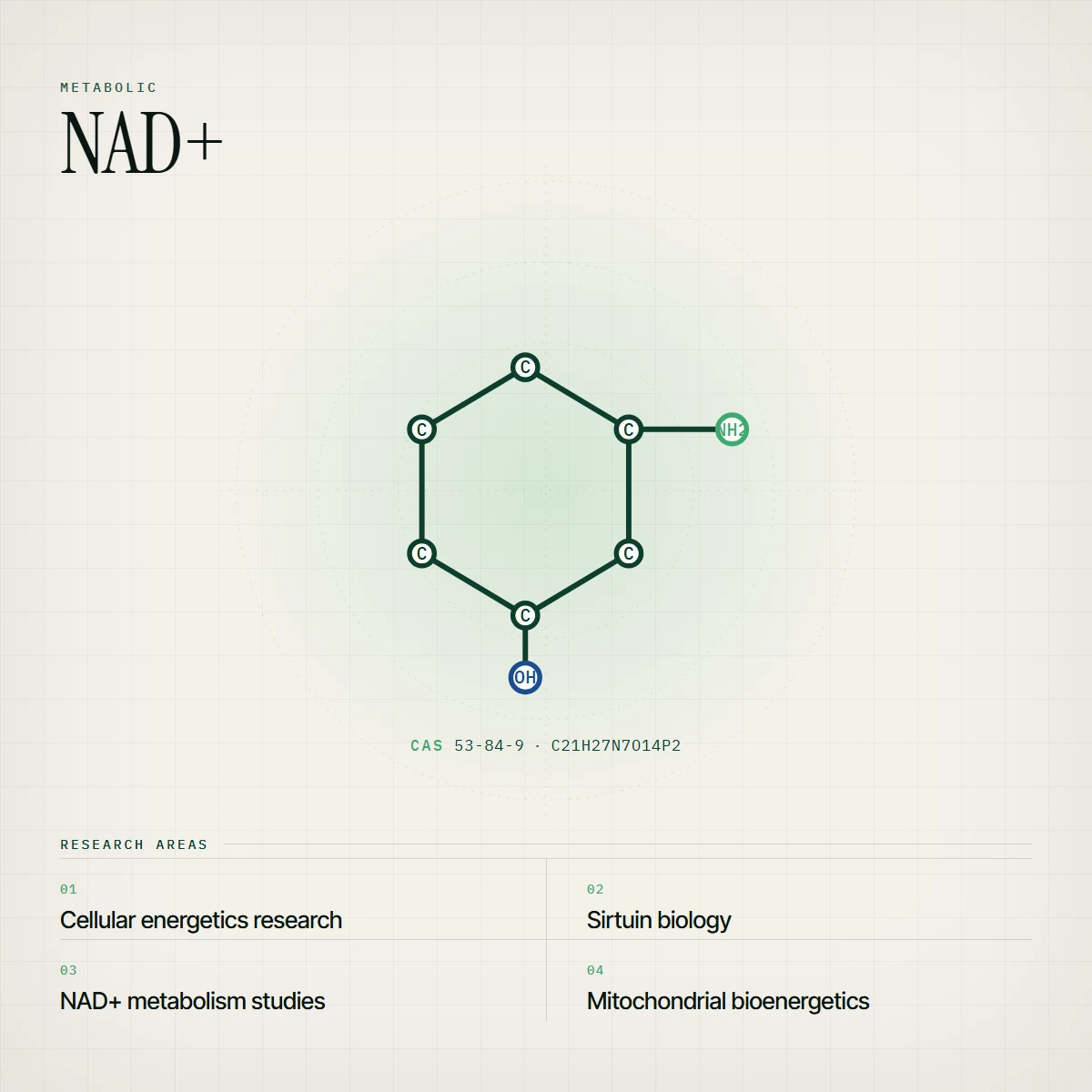 Research molecular schematic and research areas